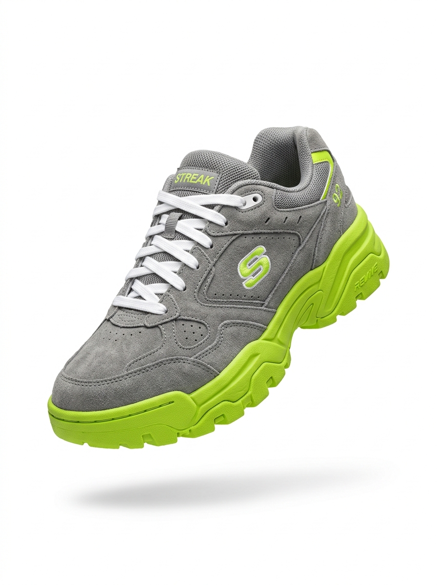 PACE Stealth LS — sneakery lifestyle szaro-limonkowe
